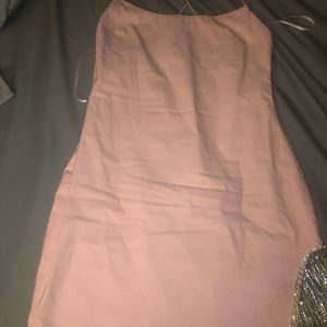 Pink fashion nova rhinestone dress